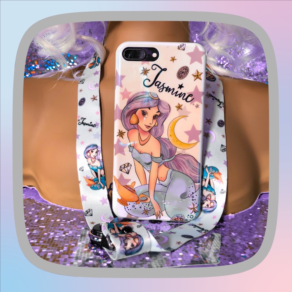 iPhone Disney Princess Jasmine Case w/ Lanyard